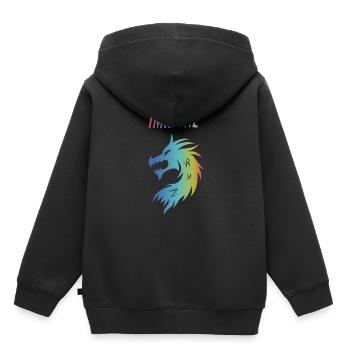 Imagine Fantasy Dragon Tattoo Style Design - Kinder Premium Organic Hoodie - Schwarz - Hinten - AI Model Kid Male (0cm)