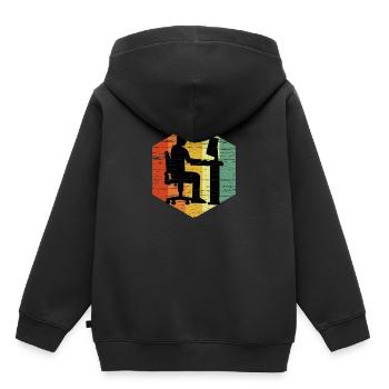 Vintage Programmer T-Shirt - Kinder Premium Organic Hoodie - Schwarz - Hinten - AI Model Kid Male (0cm)