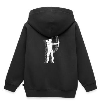 T-shirt Archer - Sweat Premium à capuche enfant bio - noir - Dos - AI Model Kid Male (0cm)