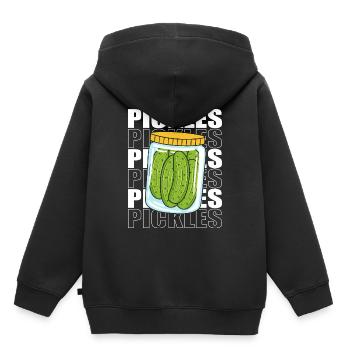 Cucumber Cucumber Pickle - Kids Premium Organic Hoodie - black - Back - AI Model Kid Male (0cm)