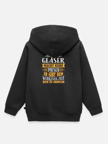 Glaser Beruf - Geschenk - Kinder Premium Organic Hoodie - Schwarz