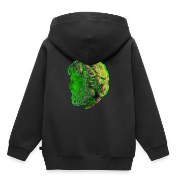 greece stutua - Kinder Premium Organic Hoodie - Schwarz - Hinten - AI Model Kid Male (0cm)