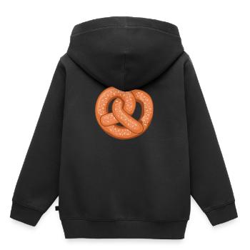 Bretzel - Sweat Premium à capuche enfant bio - noir - Dos - AI Model Kid Male (0cm)