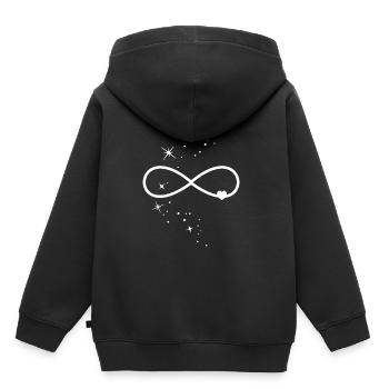 Infinity infinity icon galaxy star - Kids Premium Organic Hoodie - black - Back - AI Model Kid Male (0cm)