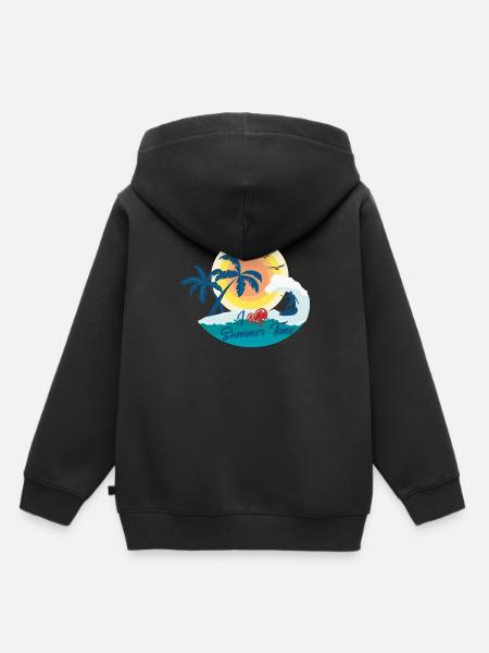 Sommerzeit - Kinder Premium Organic Hoodie - Schwarz
