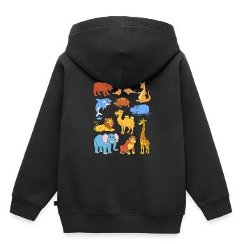 Wild animals - Kids Premium Organic Hoodie - black - Back - AI Model Kid Male (0cm)
