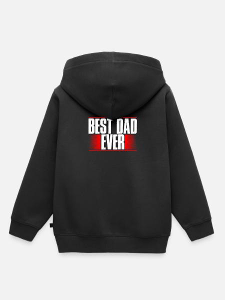 Best Dad ever - Kinder Premium Organic Hoodie - Schwarz
