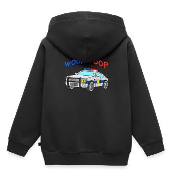 Fahrzeug Polizei - Kinder Premium Organic Hoodie - Schwarz - Hinten - AI Model Kid Male (0cm)