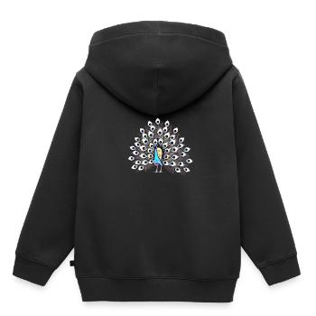 paon - Sweat Premium à capuche enfant bio - noir - Dos - AI Model Kid Male (0cm)