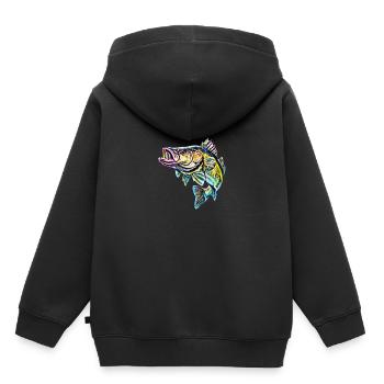 poisson - Sweat Premium à capuche enfant bio - noir - Dos - AI Model Kid Male (0cm)