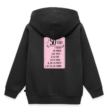 50. Geburtstagsparty 50 Jahre alt Lustig Geschenk - Kinder Premium Organic Hoodie - Schwarz - Hinten - AI Model Kid Male (0cm)