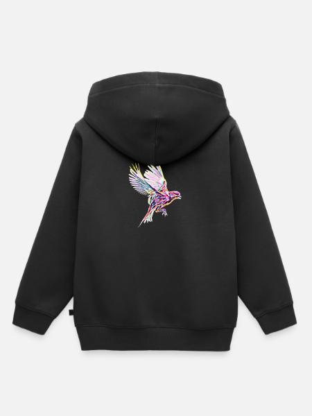 Vogel - Kinder Premium Organic Hoodie - Schwarz