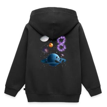 8th Birthday Kids Space - Kids Premium Organic Hoodie - black - Back - AI Model Kid Male (0cm)