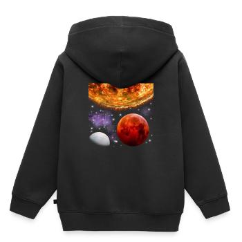Espace - Sweat Premium à capuche enfant bio - noir - Dos - AI Model Kid Male (0cm)