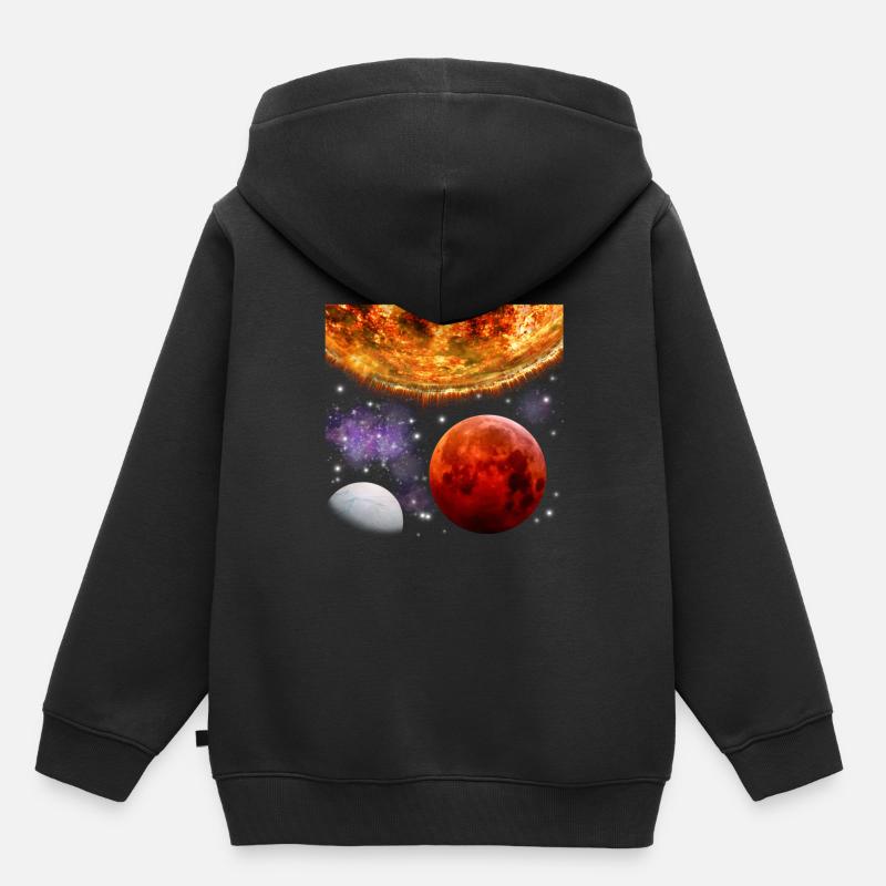Espace - Sweat Premium à capuche enfant bio - noir