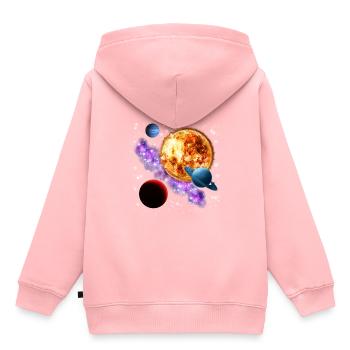 univers - Sweat Premium à capuche enfant bio - rose - Dos - AI Model Kid Female (0cm)