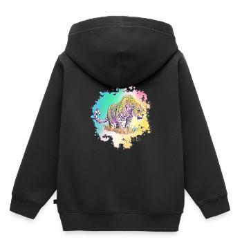 leopard - Kids Premium Organic Hoodie - black - Back - AI Model Kid Male (0cm)