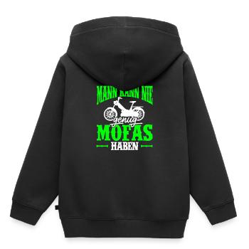 Mofa - Kinder Premium Organic Hoodie - Schwarz - Hinten - AI Model Kid Male (0cm)