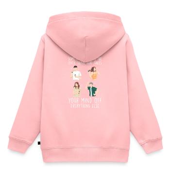Classical music records gift - Kids Premium Organic Hoodie - rose - Back - AI Model Kid Female (0cm)
