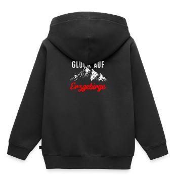 Glueck auf Erzgebirge - Kinder Premium Organic Hoodie - Schwarz - Hinten - AI Model Kid Male (0cm)