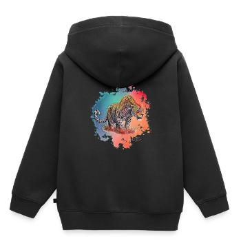 leopard - Kids Premium Organic Hoodie - black - Back - AI Model Kid Male (0cm)