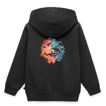 killer whale - Kids Premium Organic Hoodie - black - Back - AI Model Kid Male (0cm)