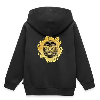 Singe - Sweat Premium à capuche enfant bio - noir - Dos - AI Model Kid Male (0cm)