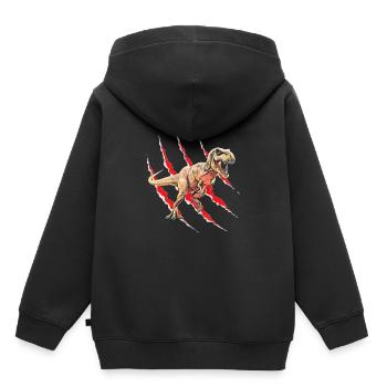 Tyrannosaurus Rex - Kinder Premium Organic Hoodie - Schwarz - Hinten - AI Model Kid Male (0cm)