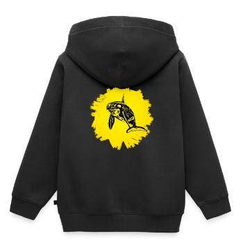 killer whale - Kids Premium Organic Hoodie - black - Back - AI Model Kid Male (0cm)