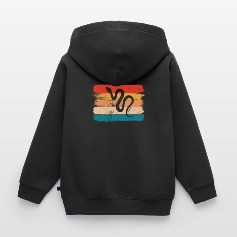 Snake Retro Reptile Python Gift idea Kids Premium Organic Hoodie