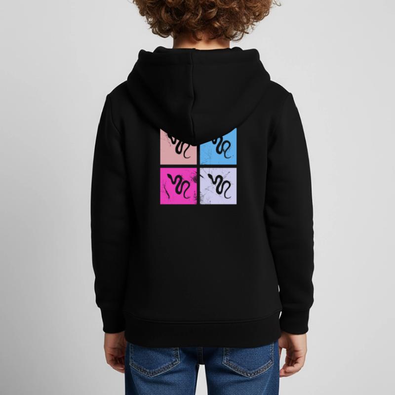 Snake Retro Reptile Python Gift idea Kids Premium Organic Hoodie