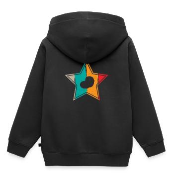 Purée de pommes de terre Retro Star Cadeau - Sweat Premium à capuche enfant bio - noir - Dos - AI Model Kid Male (0cm)