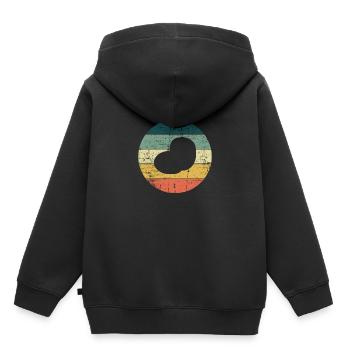 Pomme de terre Purée de pommes de terre rétro Cadeau fermier - Sweat Premium à capuche enfant bio - noir - Dos - AI Model Kid Male (0cm)