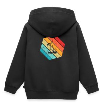 Cherry Retro Fruit Fruit Cherries - Kids Premium Organic Hoodie - black - Back - AI Model Kid Male (0cm)