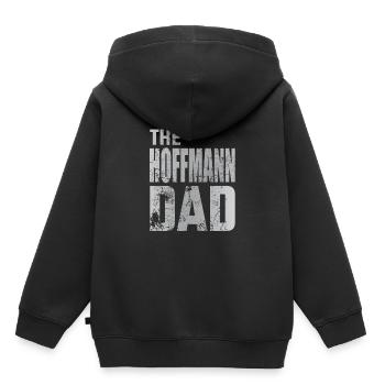 Idée cadeau Hoffmann Dad Father Dad - Sweat Premium à capuche enfant bio - noir - Dos - AI Model Kid Male (0cm)