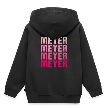 Meyer Familienname Team Retro Geschenkidee - Kinder Premium Organic Hoodie - Schwarz - Hinten - AI Model Kid Male (0cm)