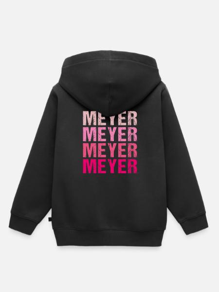 Meyer Familienname Team Retro Geschenkidee - Kinder Premium Organic Hoodie - Schwarz