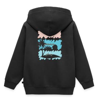 Sommer - Kinder Premium Organic Hoodie - Schwarz - Hinten - AI Model Kid Male (0cm)