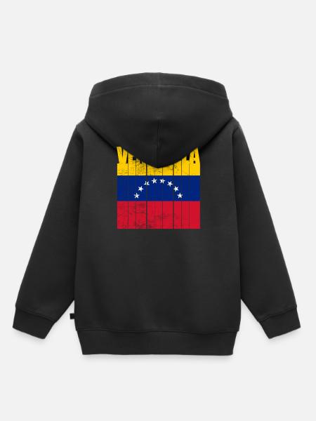 Venezuela Flagge - Kinder Premium Organic Hoodie - Schwarz