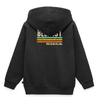 Irlande du Nord Belfast - Sweat Premium à capuche enfant bio - noir - Dos - AI Model Kid Male (0cm)