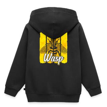 guêpe - Sweat Premium à capuche enfant bio - noir - Dos - AI Model Kid Male (0cm)