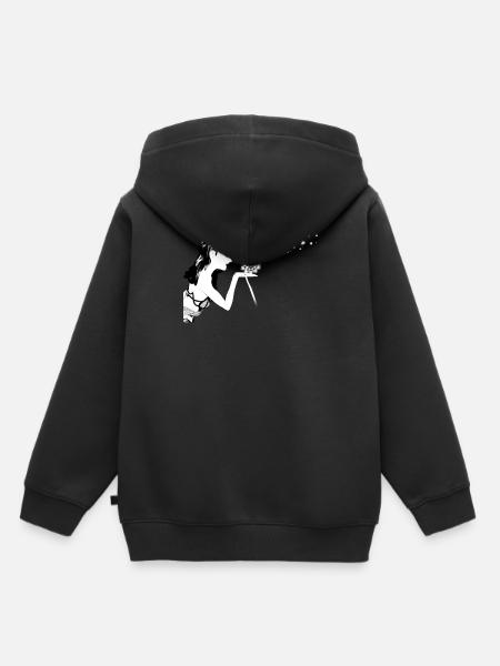 Pissenlit - Pissenlit, Femme Pustet Graines Vent - Sweat Premium à capuche enfant bio - noir