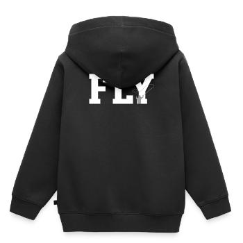 FLY - fly fishing, fly fishing - Kids Premium Organic Hoodie - black - Back - AI Model Kid Male (0cm)