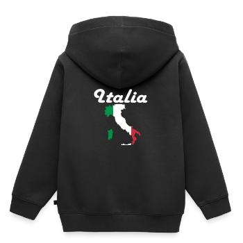 Italie Fans - Sweat Premium à capuche enfant bio - noir - Dos - AI Model Kid Male (0cm)