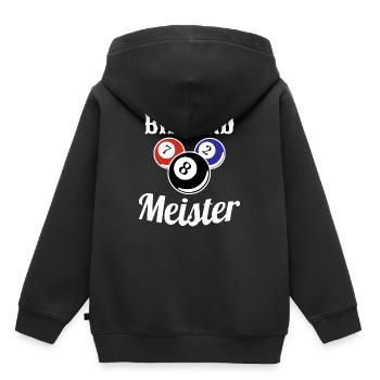 Billard Meister Kugeln Billiard - Kinder Premium Organic Hoodie - Schwarz - Hinten - AI Model Kid Male (0cm)