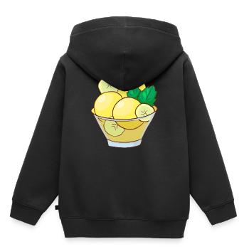 Crème glacée, crème glacée, crème glacée, crème glacée, boule, crème glacée, sundae - Sweat Premium à capuche enfant bio - noir - Dos - AI Model Kid Male (0cm)