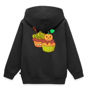 gâteau aux gâteaux halloween - Sweat Premium à capuche enfant bio - noir - Dos - AI Model Kid Male (0cm)