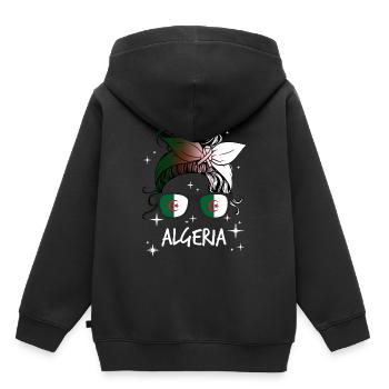 Algerien - Kinder Premium Organic Hoodie - Schwarz - Hinten - AI Model Kid Male (0cm)