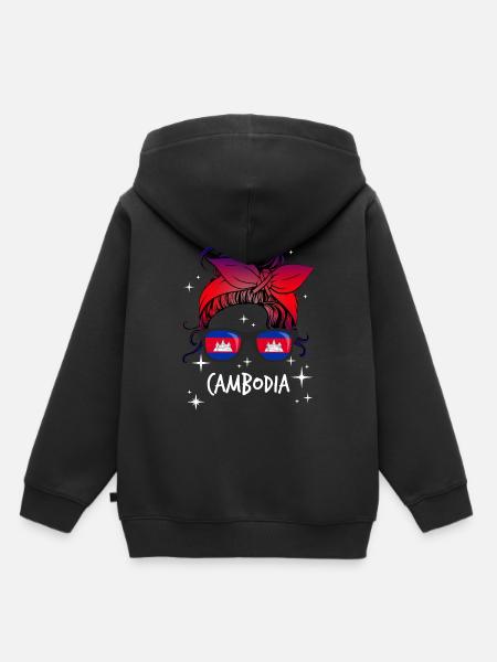 Kambodscha - Kinder Premium Organic Hoodie - Schwarz