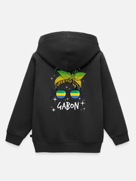 Gabun - Kinder Premium Organic Hoodie - Schwarz